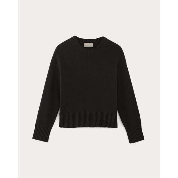 Everlane The Organic Cotton Crew Sweater - Xs - Black